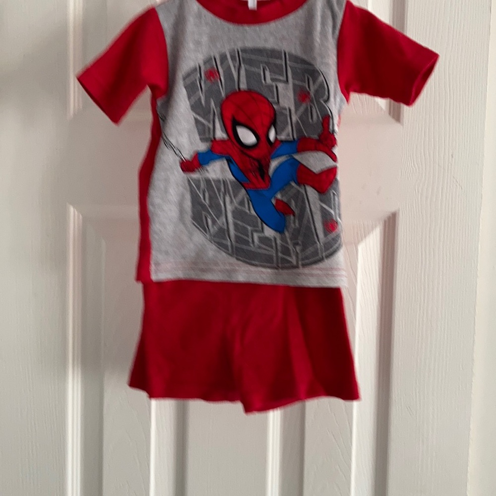 MARVEL SUPER HERO SPIDER-MAN 2PC PAJAMA SET 100% COTTON SIZE 2T